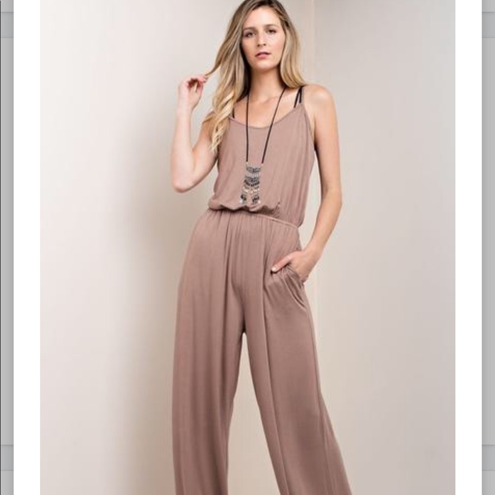 NWT Natural Tan Jumpsuit